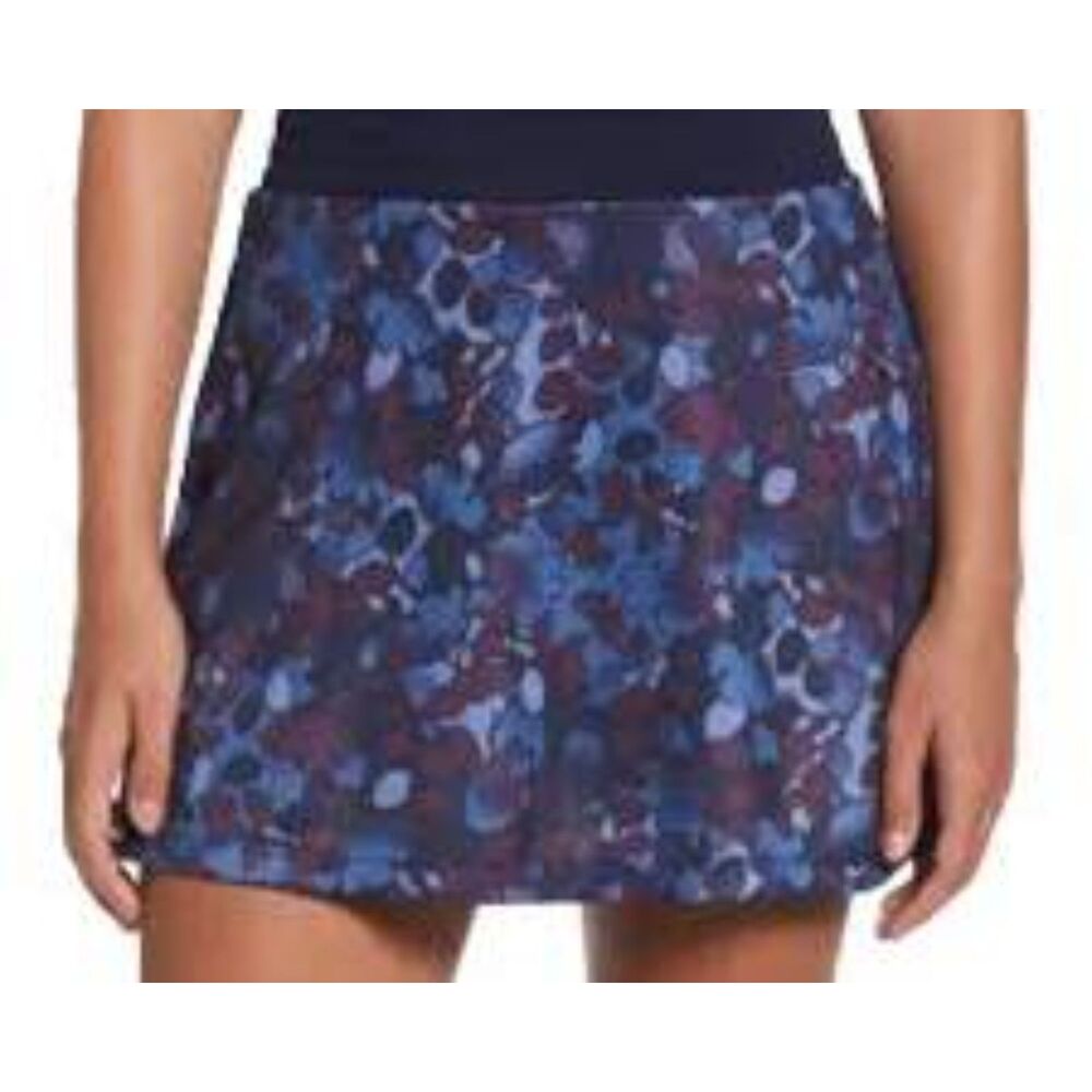 Ben Hogan Blue Purple Floral Graphic Women's Ventilated Skort Large L